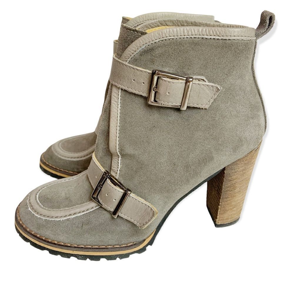 Bettye Muller Radford Suede Buckle Boots